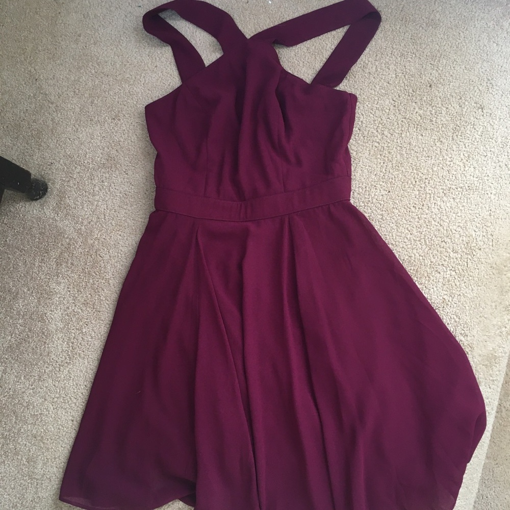 Lulu’s burgundy skater dress